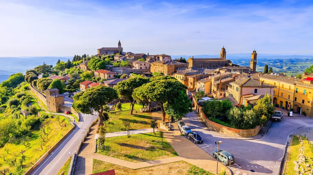 The village of Montalcino in Tuscany